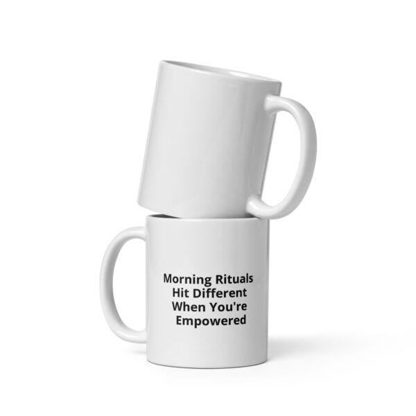 White glossy mug