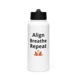 Stainless steel water bottle with a straw lid