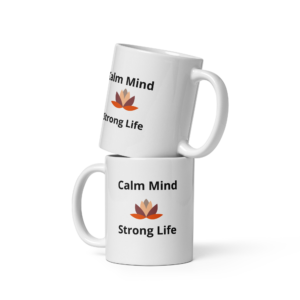 White glossy mug